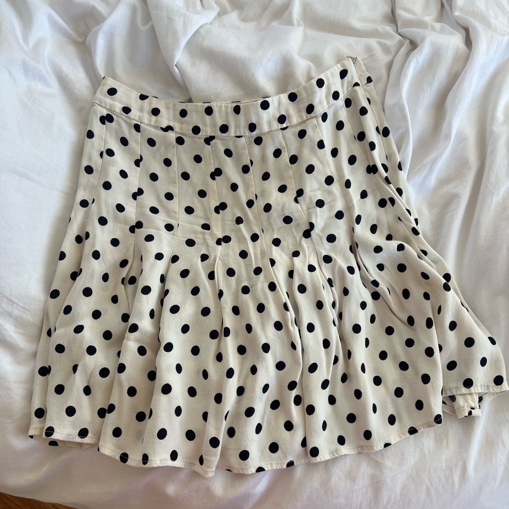 Reformation Polka Dot Skirt - Black and White